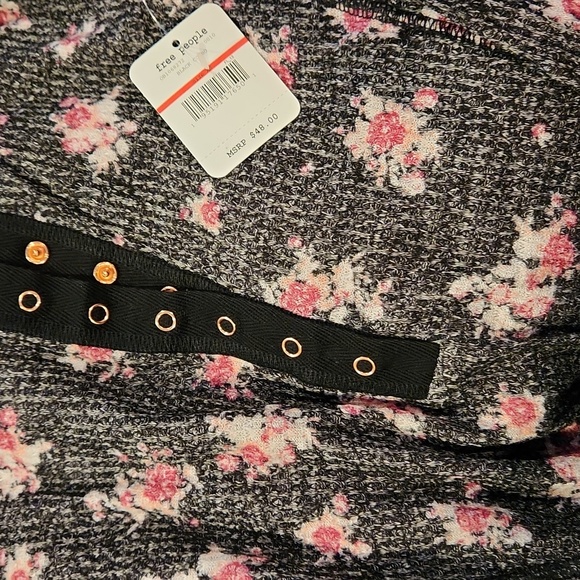 Free People Intimately One Of The Girls Black Floral Combo XS FP1047 - Picture 5 of 6